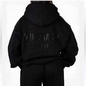 Alucin Rhinestone State Hoodie from Herencia Clothing medium